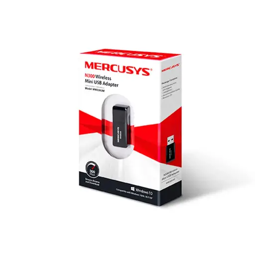 Adaptador Mini Mercusys USB 2.0 inalámbrico de 300Mbps